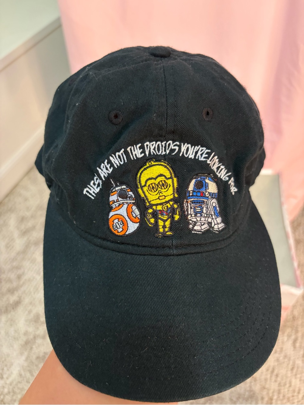Star Wars Black Cap with Droid Embroidery